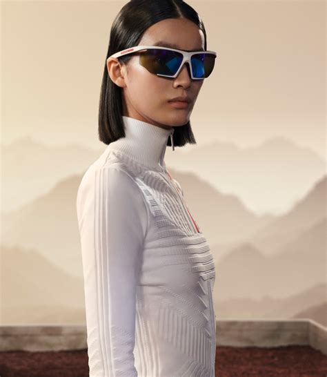 prada campaign sunglasses futuristic landscape|Prada Linea Rossa Spring 2023: Surreal Fashion .